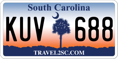 SC license plate KUV688