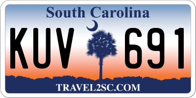 SC license plate KUV691