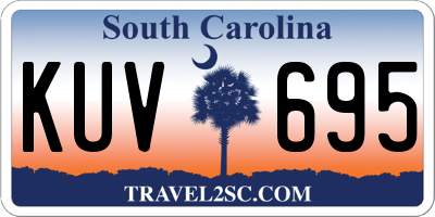 SC license plate KUV695