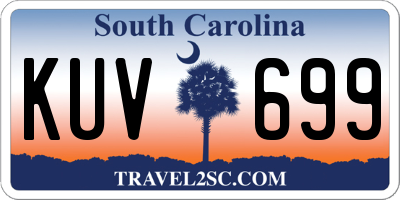 SC license plate KUV699