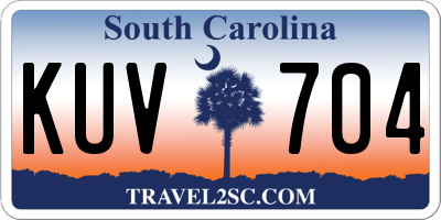 SC license plate KUV704
