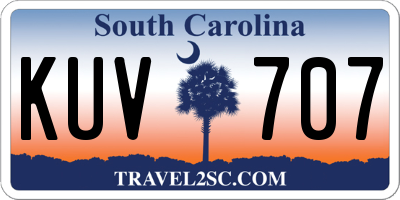 SC license plate KUV707