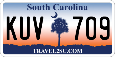 SC license plate KUV709