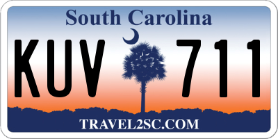 SC license plate KUV711