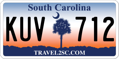 SC license plate KUV712