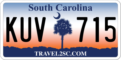 SC license plate KUV715