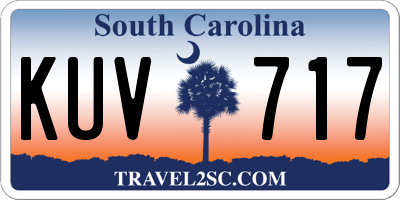 SC license plate KUV717