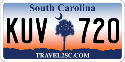 SC license plate KUV720
