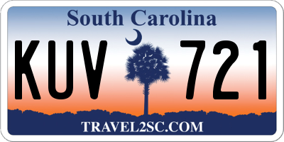 SC license plate KUV721