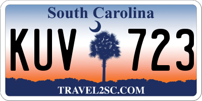 SC license plate KUV723