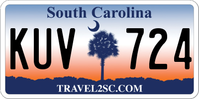 SC license plate KUV724
