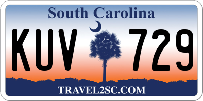 SC license plate KUV729