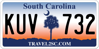 SC license plate KUV732