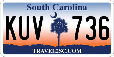 SC license plate KUV736