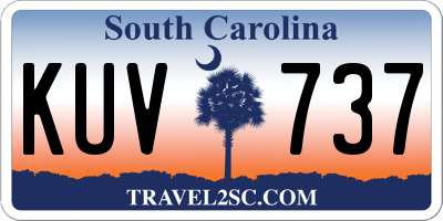 SC license plate KUV737