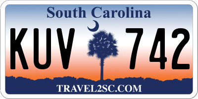 SC license plate KUV742