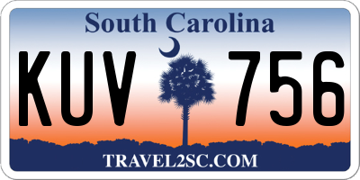 SC license plate KUV756