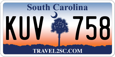 SC license plate KUV758