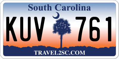 SC license plate KUV761