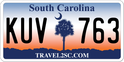 SC license plate KUV763