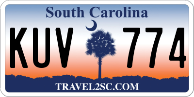 SC license plate KUV774