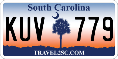 SC license plate KUV779