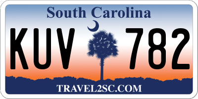 SC license plate KUV782