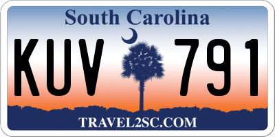 SC license plate KUV791