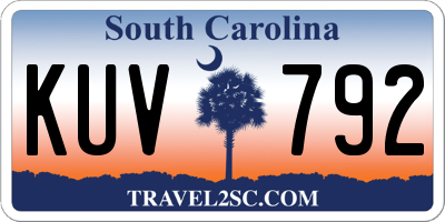 SC license plate KUV792