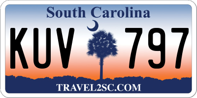 SC license plate KUV797