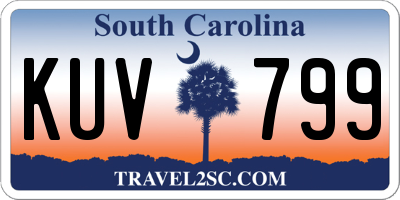 SC license plate KUV799