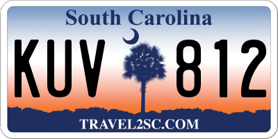 SC license plate KUV812