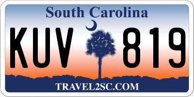 SC license plate KUV819