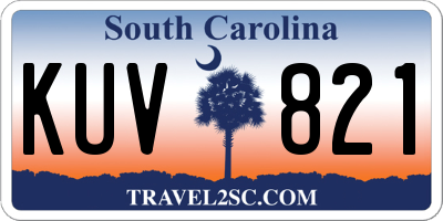 SC license plate KUV821