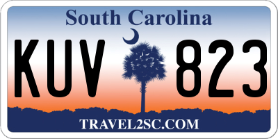 SC license plate KUV823