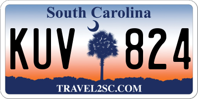 SC license plate KUV824