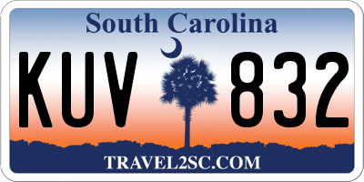 SC license plate KUV832