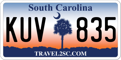 SC license plate KUV835