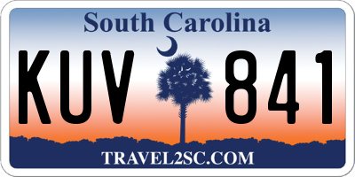SC license plate KUV841