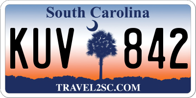 SC license plate KUV842