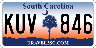 SC license plate KUV846