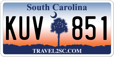 SC license plate KUV851