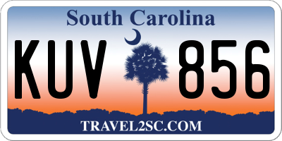 SC license plate KUV856