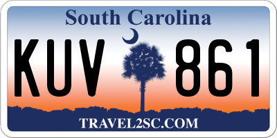 SC license plate KUV861