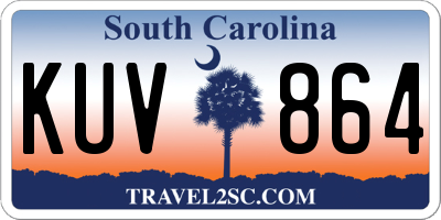 SC license plate KUV864