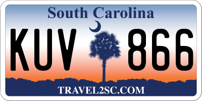 SC license plate KUV866