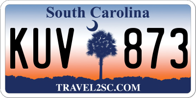 SC license plate KUV873