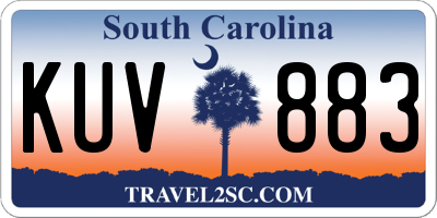 SC license plate KUV883
