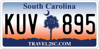 SC license plate KUV895