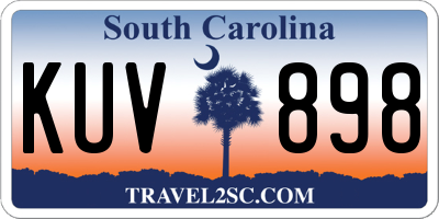 SC license plate KUV898